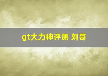 gt大力神评测 刘哥